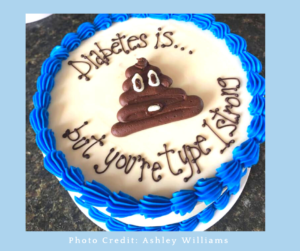 poop emoji diaversary cake