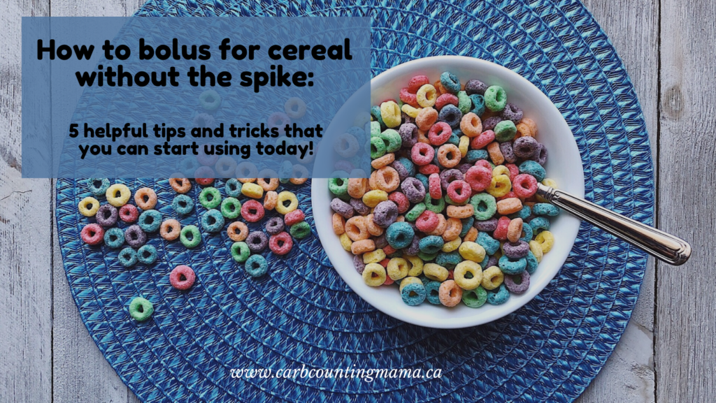 How to bolus for cereal without the spike